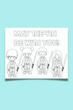 May the fourth coloring pages for Star Wars Fans, May the 4th, Star Wars Day coloring pages