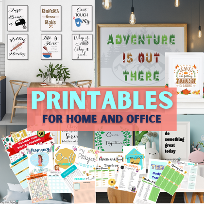 Printable wall décor for home and office, educational printables too! 