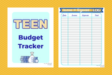 Teen Budget Income Tracker - Why Not Mom