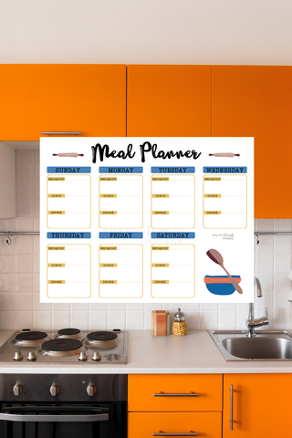 7 Day Meal Planner -Kitchen Art Theme - Why Not Mom