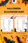Halloween Scavenger Hunt by Why Not Mom Designs, little and big kid versions printables