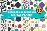 Seamless Background Papers Circle Shapes with Commercial Use License - Why Not Mom