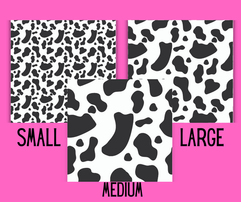 Seamless Background Papers Cow Print Shapes with Commercial Use License - Why Not Mom