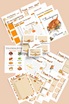 Thanksgiving Day Planner with 18 pages includes bonus customizable place cards and kids activity! Perfect to  help keep you organized for hosting your Thanksgiving Day event.