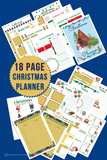 Christmas planner with 18 pages and 4 different cover page options and a Christmas themed scavenger hunt too!